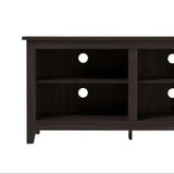 Modern Transitional 3-Shelf Open Storage TV Stand For TVs - Charcoal - FrediZone