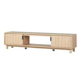 Modern Fluted-Door Minimalist TV Stand For TVs Up To 80 Inches - FrediZone