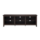 Modern Transitional 3-Shelf Open Storage TV Stand For Espresso - FrediZone
